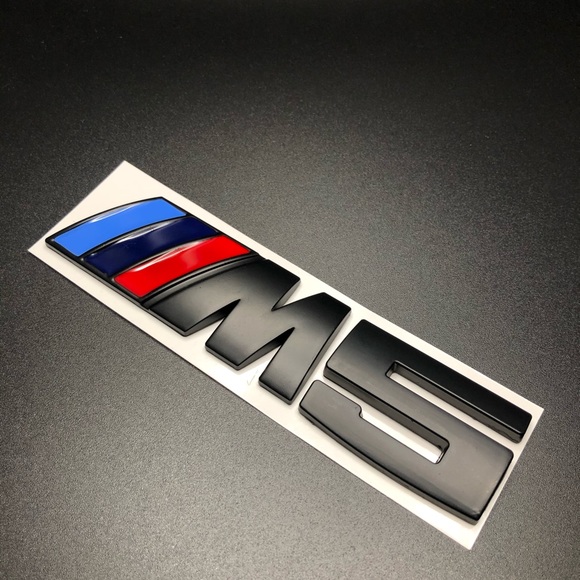 Genuine OEM BMW M5 Rear/Trunk Emblem/Badge-Black - Picture 1 of 5